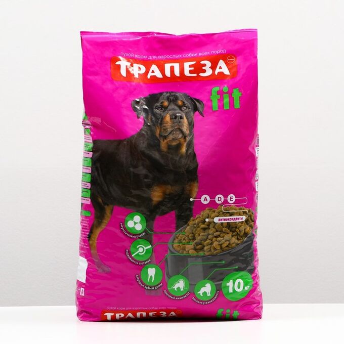 Оскар Сухой корм &quot;Трапеза&quot; FIT для собак, подверженных регулярным физическим нагрузкам, 10 кг