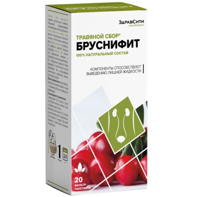 Vitateka Бруснифит натуральный травяной сбор, ф/п по 2,0г №20 (БАД) Здравсити, АО &quot;Ст.- Медифарм&quot; RU