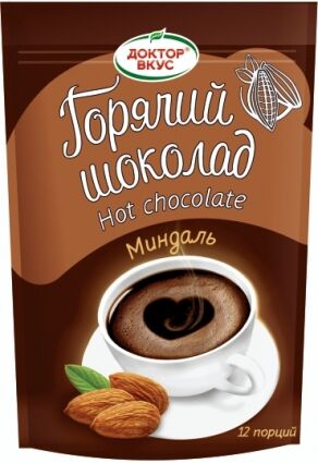 Доктор вкус Какао-напиток Горячий шоколад со вкусом миндаля, ТУ, 270 г.,1/15 (533)