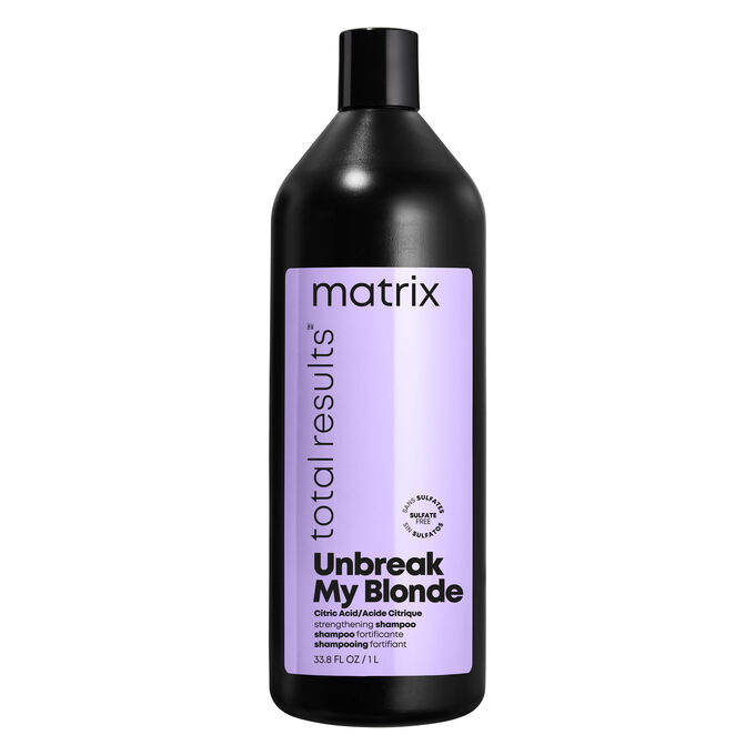 Matrix Шампунь Total Results Unbreak My Blonde укрепляющий для осветленных волос с лимонной кислотой, 1 л, Матрикс