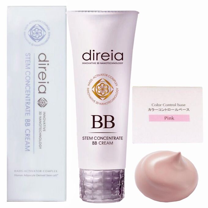 DIREIA Stem Concentrate BB Cream — бб-крем со стволовыми клеткам, с защитой от солнца(розовый), 40гр