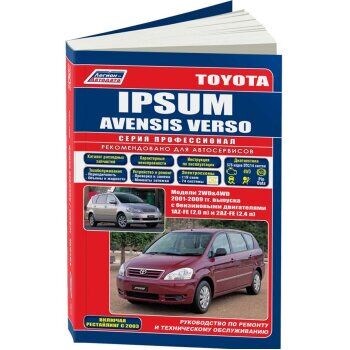 Toyota IPSUM/AVENSIS VERSO. Модели 2WD&amp;4WD с 2001 г. с двигателями 1AZ-FE и 2AZ-FE (1/6) 3195