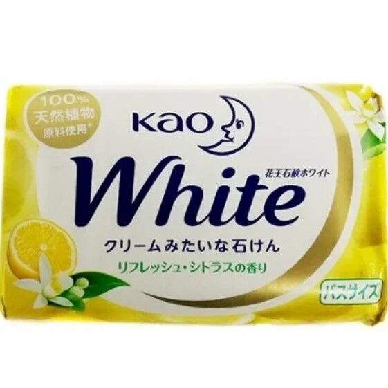 310354  KAO &quot;White Citrus&quot; Кусковое крем-мыло с ароматом цитрусовых фруктов 85гр