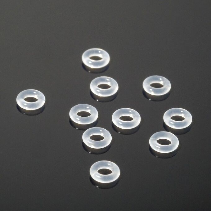 СИМА-ЛЕНД Кольцо соединительное (неразъемное), силиконовое, d= 4мм (набор 10шт), цвет белый