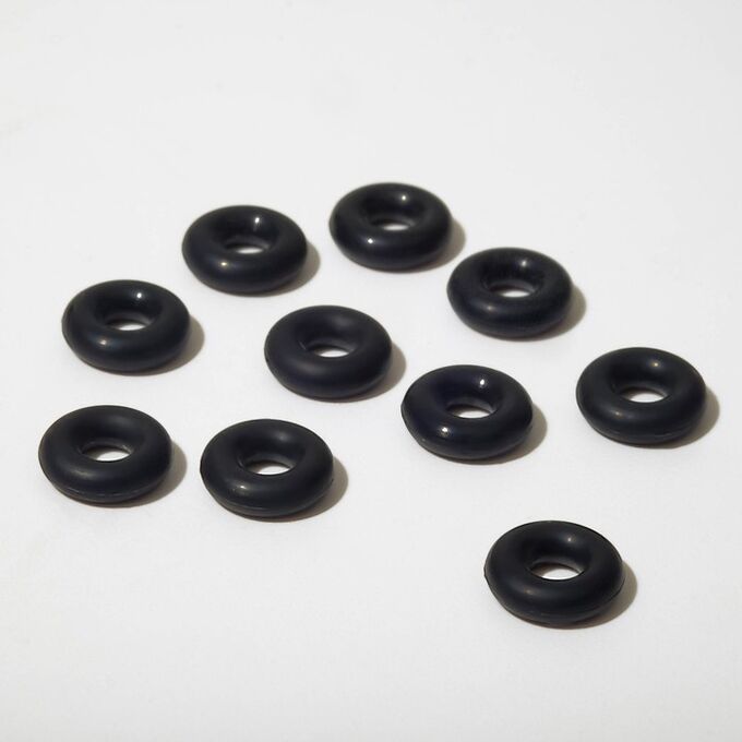 СИМА-ЛЕНД Кольцо соединительное (неразъемное), силиконовое, d= 8мм (набор 10шт), цвет чёрный