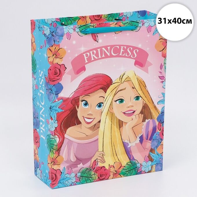 Disney Пакет подарочный &quot;Princess&quot;, Принцессы, 31х40х11,5 см