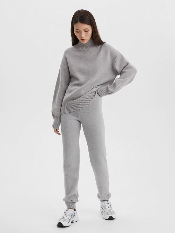 Aim Clothing Костюм: свитер оверсайз и брюки, светло-серый