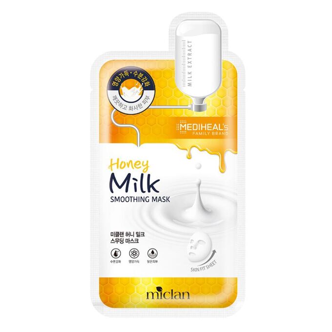 Mediheal Miclan Honey Milk Smoothing Mask Разглаживающая маска с медом и молоком, 25мл