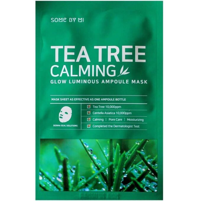 Some By Mi Маска для лица ампульная тканевая с экстрактом чайного дерева Mask Ampoule Glow Luminous Tea Tree Calming, 25 гр