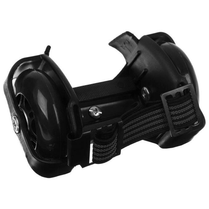 ONLITOP Ролики для обуви раздвижные ONLYTOP, светящиеся колёса РU 70 мм, ABEC 5, цвет чёрный