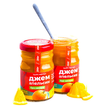 Банка с апельсиновым джемом