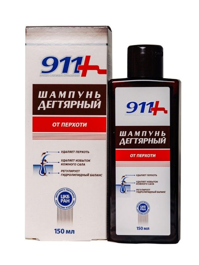 911 Ваша служба спасения 911 Шампунь Дегтярный от перхоти 150 мл РОССИЯ