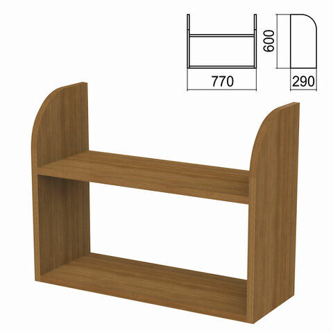 Полка навесная настенная &quot;Арго&quot;, 770х290х600 мм, орех