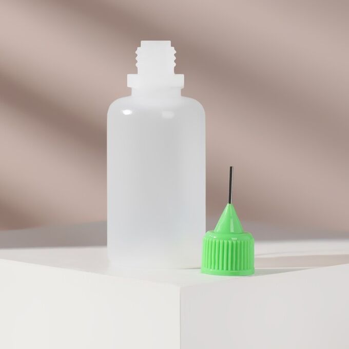 ONLITOP Бутылочка для хранения, с иглой, 30 мл, цвет зелёный/прозрачный
