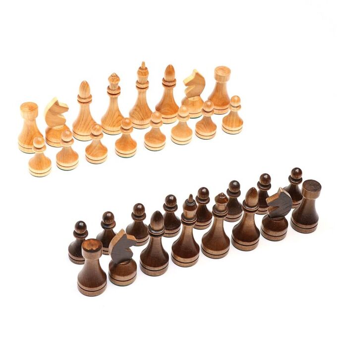 СИМА-ЛЕНД Шахматные фигуры турнирные, утяжеленные, король h-10.5 см, пешка h-5.6 см, дерево