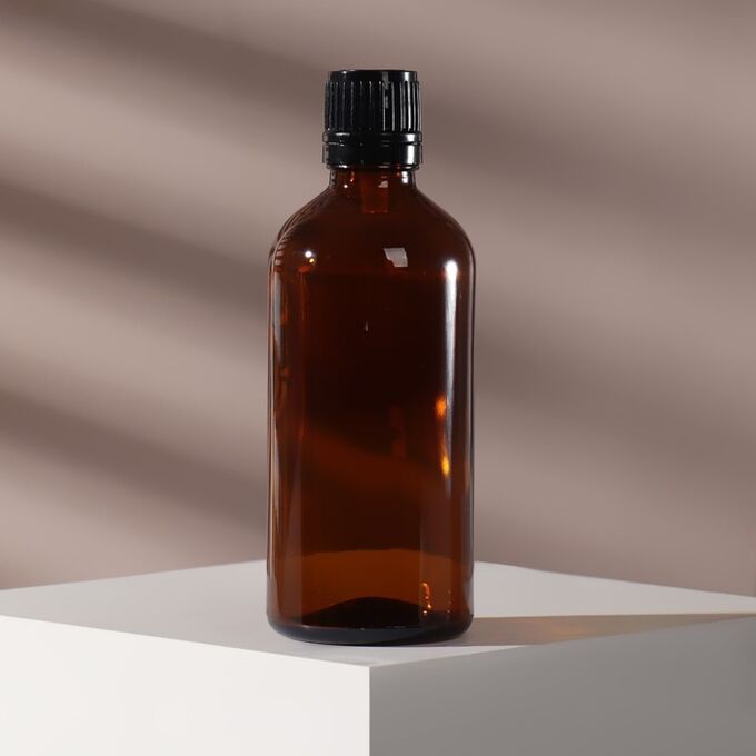 ONLITOP Бутылочка стеклянная для хранения, с капельным дозатором, 100 мл, цвет чёрный/коричневый