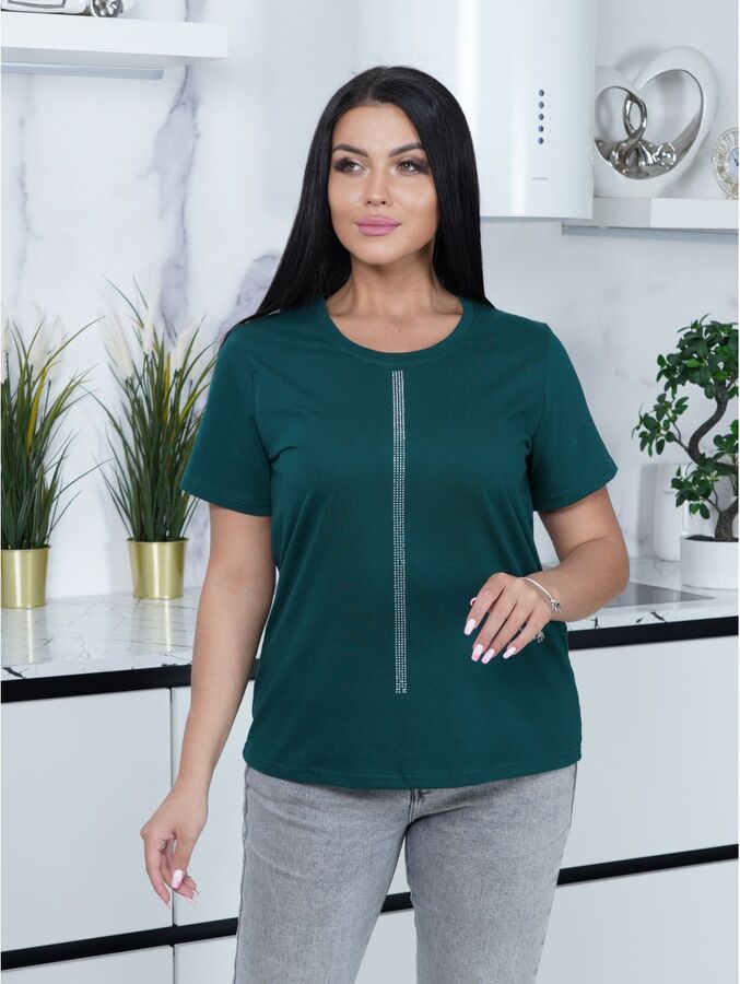 Lovetex Шик футболка женская (темно-зеленый )