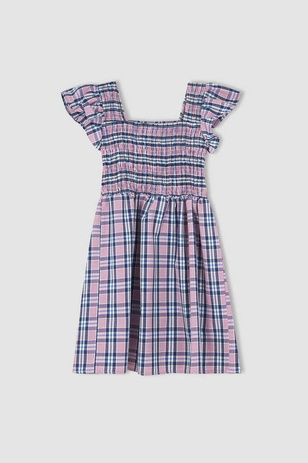 DEFACTO Фланелевое платье Gippie с квадратным воротником и квадратным воротником для девочек