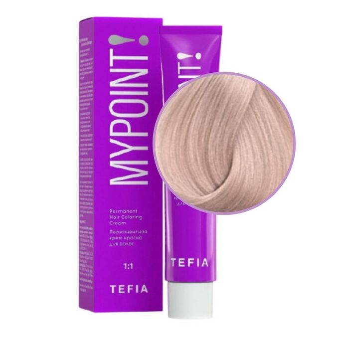 TEFIA Mypoint 10.6 Гель-краска для волос тон в тон Экстра светлый блондин махагоновый, безаммиачная, 60 мл