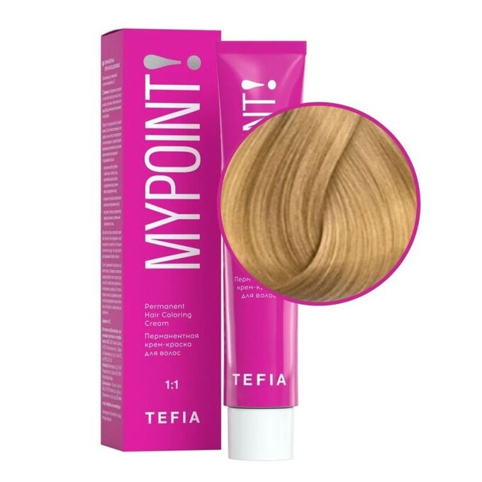 TEFIA Mypoint 9.3 Перманентная крем-краска для волос Очень светлый блондин золотистый,  60 мл