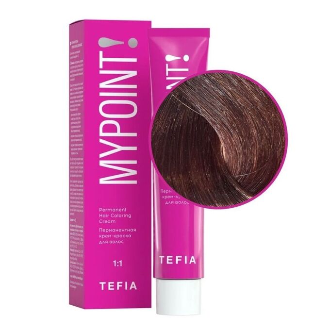 TEFIA Mypoint 6.3 Перманентная крем-краска для волос Темный блондин золотистый, 60 мл
