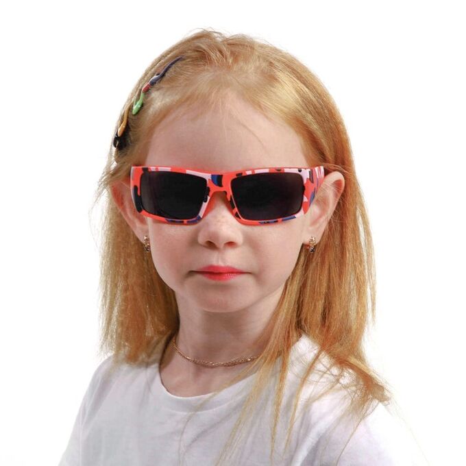СИМА-ЛЕНД Очки солнцезащитные детские, uv 400, линза 3.8х5.5 см, ширина 12 см, дужка 13 см, микс