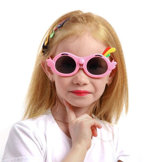 СИМА-ЛЕНД Очки солнцезащитные детские поляризационные, TR90, линза 5 х 6 см, ширина 14 см, дужки 13 см   76612