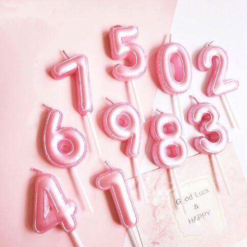 Свеча для торта &quot;Цифра&quot;, розовый