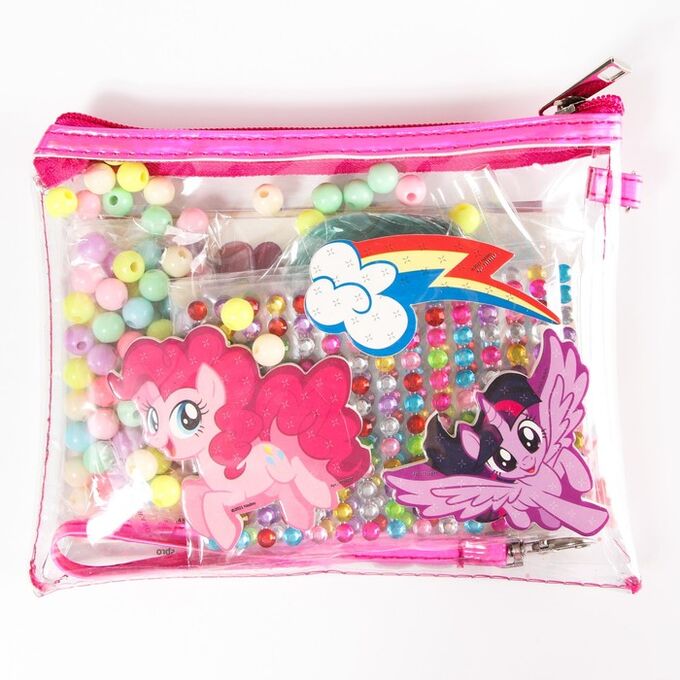 Hasbro Набор с прядями, тату, стразами, в сумочке «Набор красоты для творчества» My little pony