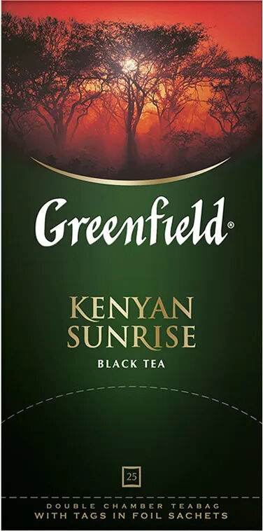 GREENFIELD Чай Гринфилд 25пак  Кениан Санрайз черн кенийский влож-ть