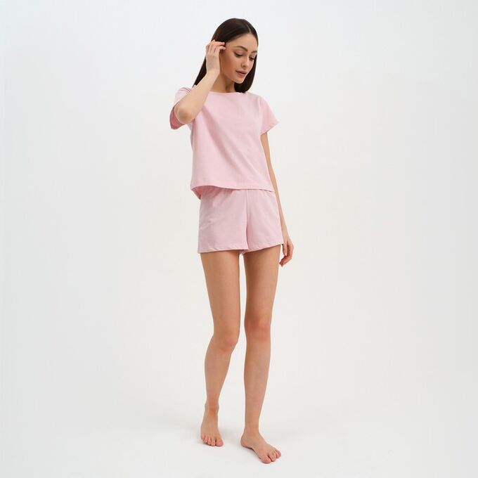 Пижама женская (футболка и шорты) KAFTAN &quot;Basic&quot; размер 44-46, цвет розовый