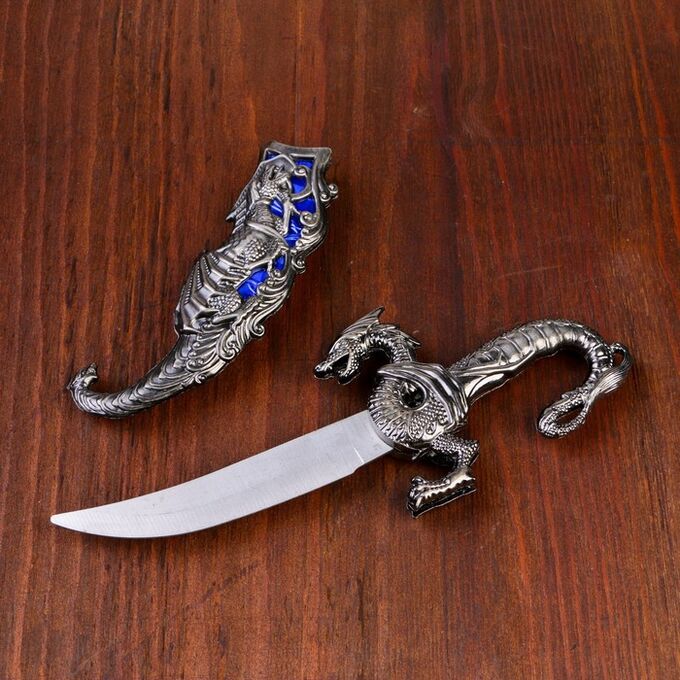 СИМА-ЛЕНД Сувенирный нож, 24,5 см резные ножны, дракон на рукояти