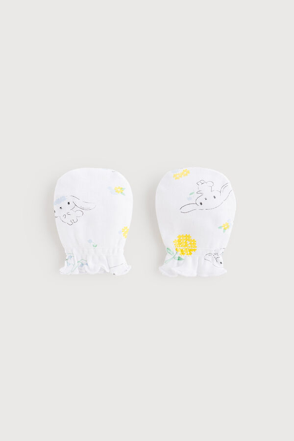 Crockid Рукавички(Весна-Лето)+baby (белые зайчики на белом)