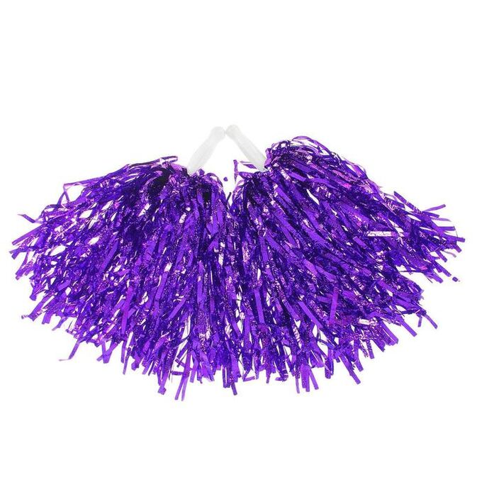 Страна карнавалия Гофрированные помпоны, набор 2 шт., цвет фиолетовый