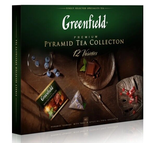 Набор Чай в пирамидках Greenfield Pyramid Tea Collecton, 12 видов