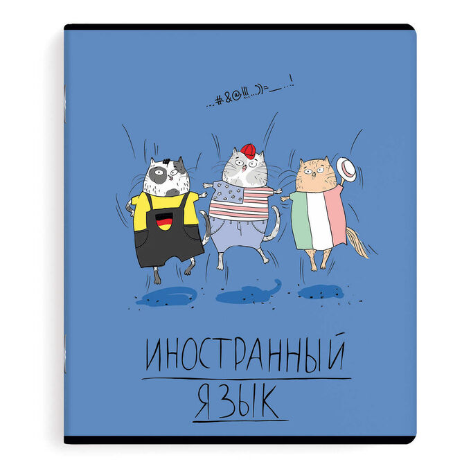 ФЕНИКС+ Тетрадь предметная арт. 60468/ ИНОСТРАННЫЙ ЯЗЫК /48 л., А5+, вн.блок - клетка, выборочный ТВИН УФ-лак.