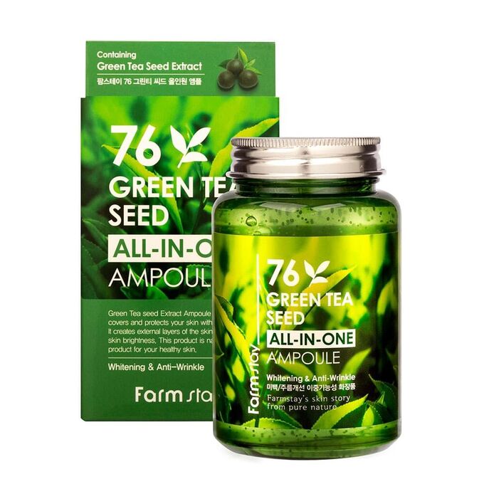 Farm Stay FarmStay Многофункциональная сыворотка с экстрактом семян зеленого чая 76 Green Tea All-In One Ampoule