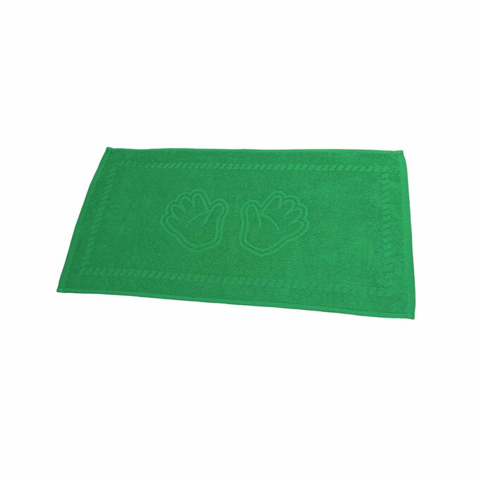 Ивановотекстиль Махровое гладкокрашенное полотенце &quot;Ручки&quot; 34*60 см 400 г/м2 (Ярко-зеленый)