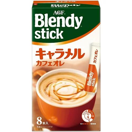 AGF Кофе растворимый Blendy　в стиках　карамельный кафе-о-ле 8шт.