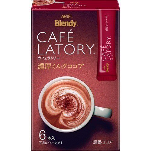 AGF Blendy　CAFE LATORY напиток растворимый　в стиках　&quot;богатый вкус&quot; молочный какао 6шт.