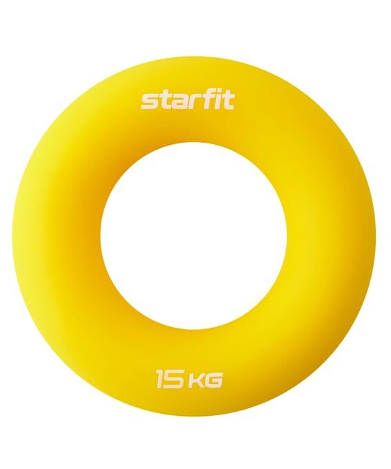 Starfit Эспандер кистевой ES-404 &quot;Кольцо&quot;, диаметр 8,8 см, 15 кг, силикогель, желтый