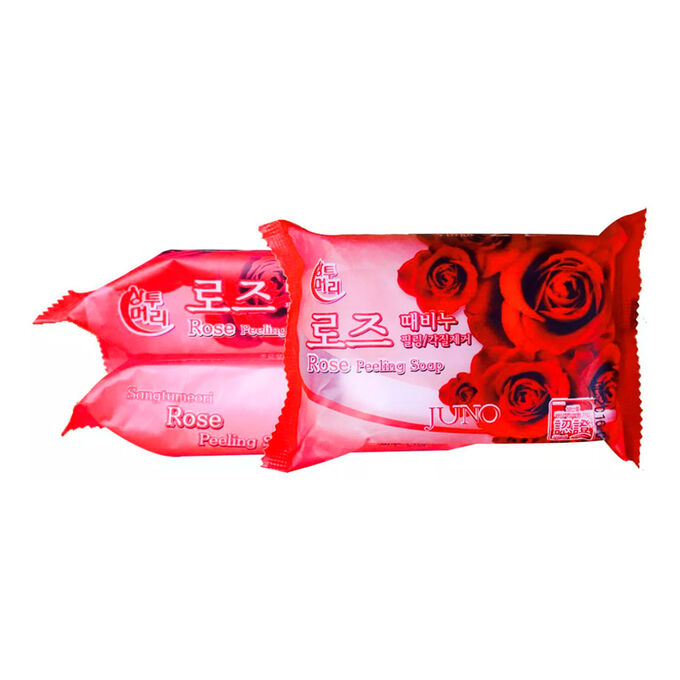 Juno Peeling Soap Rose Косметическое мыло с розой 150гр  1/120