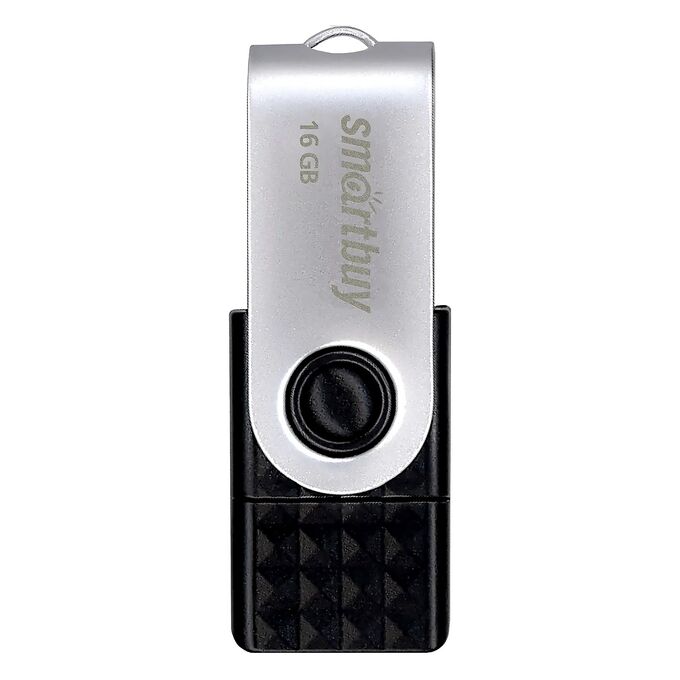 Флэш накопитель USB/MicroUSB 16 Гб Smart Buy Trio 3-in-1 OTG (USB Type-A+USB Type-C+micro USB) (black/grey)