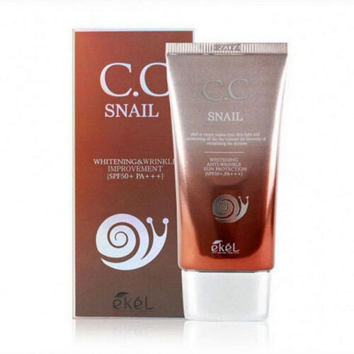 Ekel cosmetics СС крем для лица с экстрактом Улитки/CC Cream Snail Whitening &amp; Wrinkle SPF 50+, Ekel, Ю.Корея, 50 г, (200)
