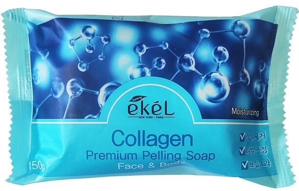 Ekel cosmetics Отшелушивающее мыло для лица и тела с коллагеном Peeling Soap Collagen