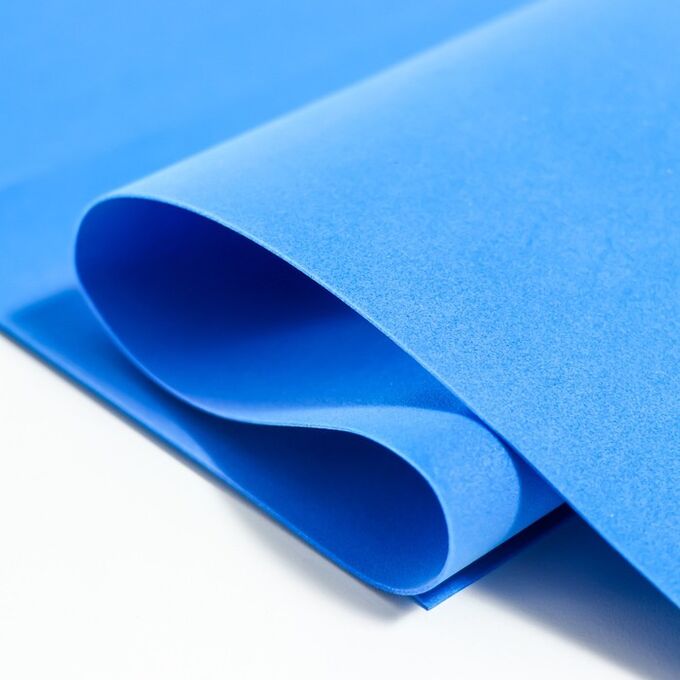 Фоамиран 1 мм  50х50 cм синий, набор10 листов
