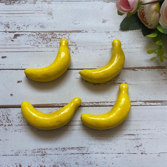 Искусственные бананы 6см 4шт набор