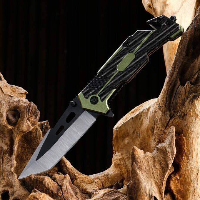 СИМА-ЛЕНД Нож складной полуавтоматический, со стропорезом 22,5см, клинок 9,3см