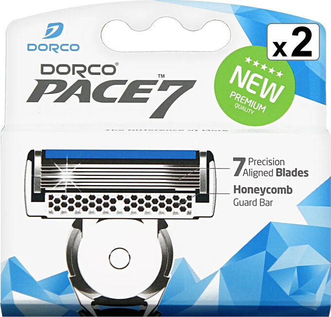 DORCO  PACE 7  NEW (4 шт.), кассеты с 7 лезвиями, SVA1040,  12уп/24уп