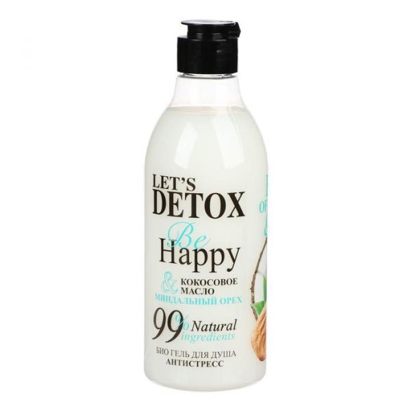 MILK BODY BOOM натуральный био гель для душа &quot;Be Happy&quot; антистресс  Кокосовое молочко и миндальный орех 380 мл